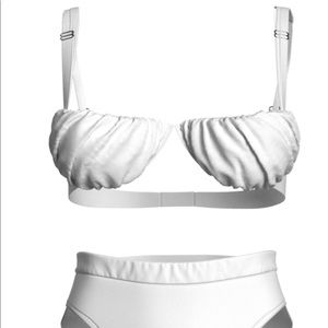 Hanifa Resort Zina White Two Piece Bathing Suit